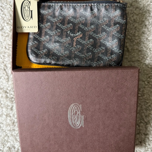 Goyard Accessories - Goyard Mini Senat Zip Pouch Coated Canvas
